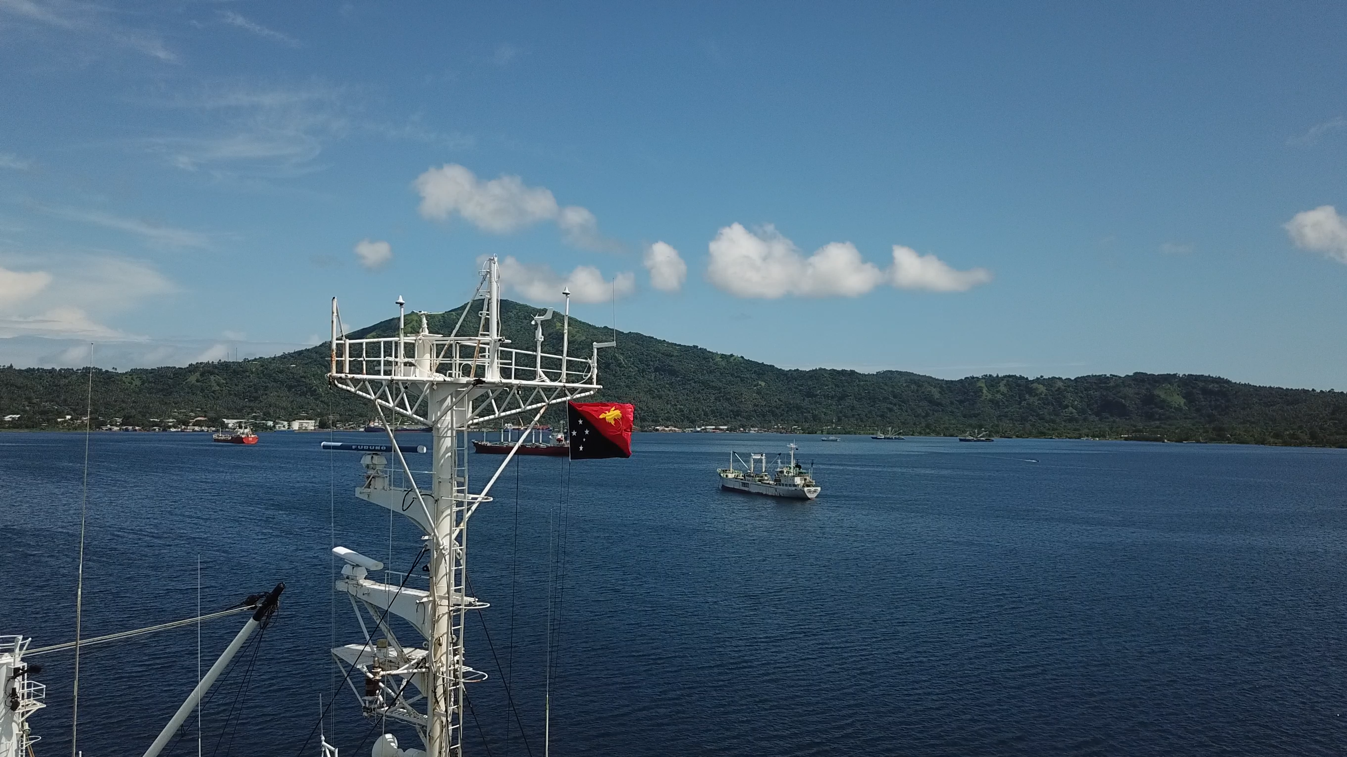 9- Tuna fishing vessels docked in Simpson Harbour for Transshipment. Rabaul, East New Britain Province